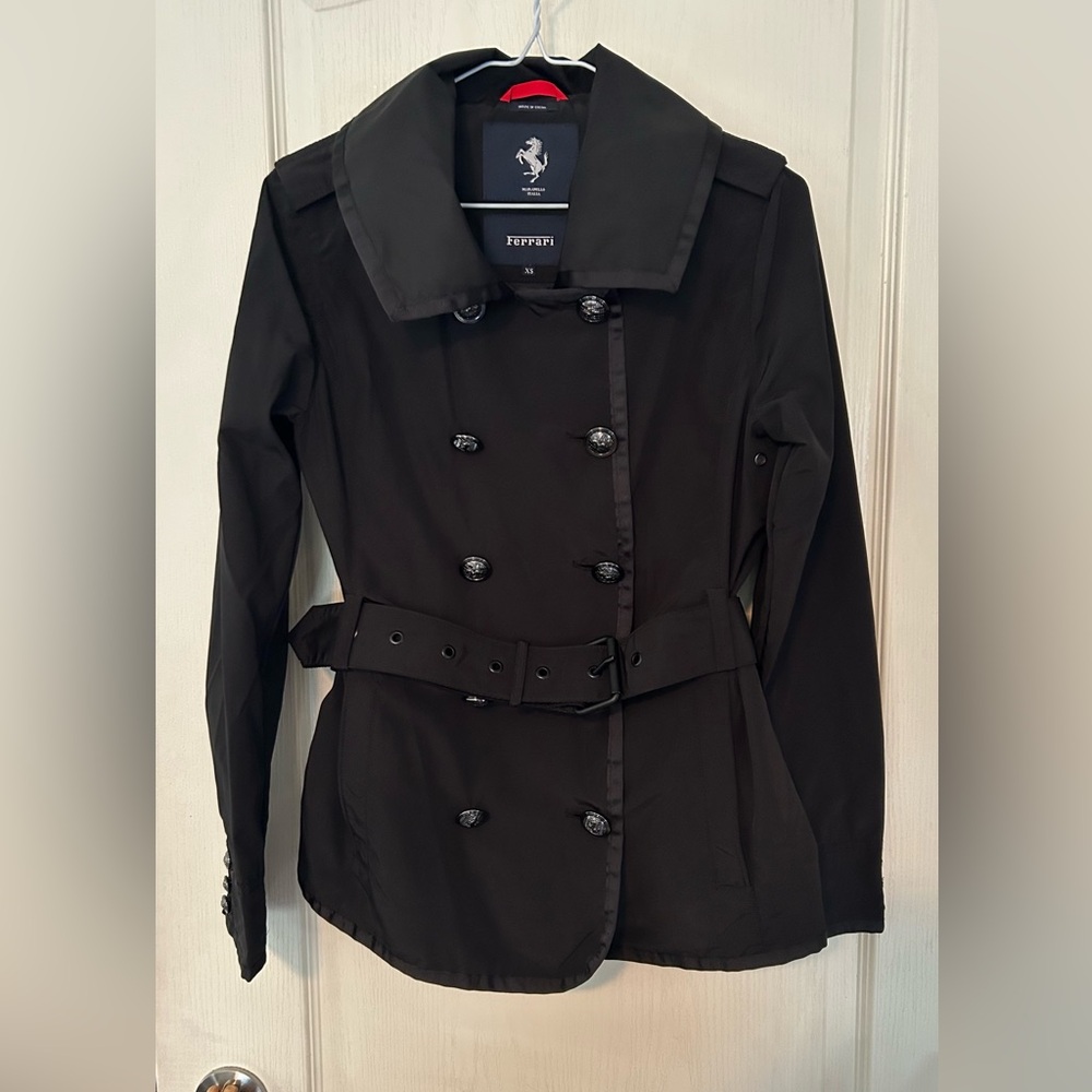 Ferrari Black Trench Coat